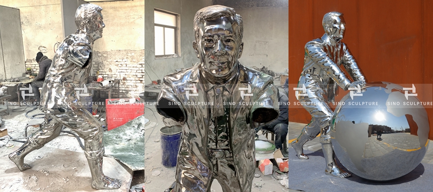 casting-mirror-polished-stainless-steel-figure-statue