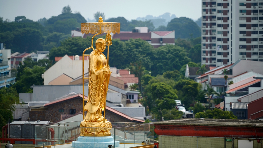 Gold Bronze Ksitigarbha Bodhisattva Statue