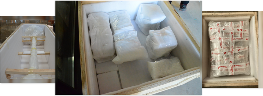 Inside soft packing for small sculptures
