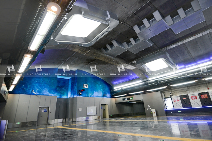Nano-Spraying-Colored-Stainless-Steel-Sculpture-West-Ring-Road-Station